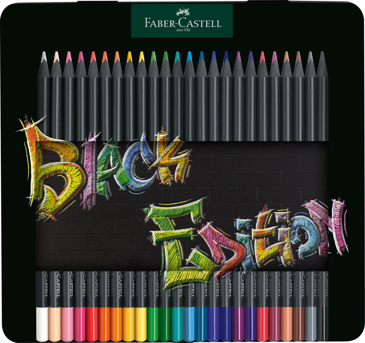 CREIOANE COLORATE 24 CULORI BLACK EDITION CUTIE METAL FABER-CASTELL CREIOANE COLORATE 24 CULORI BLACK EDITION CUTIE METAL FABER-CASTELL